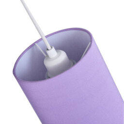 Happy Homewares Contemporary And Elegant Soft Lilac Linen Fabric 18Cm High Cylinder Lamp Shade - thumbnail 3