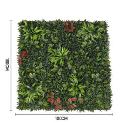 100X100Cm Artificial Living Wall Hedge Plant Panel Indoor & Outdoor Uv Stable - thumbnail 2