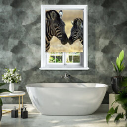 Lister Cartwright Photographic Blackout Roller Blinds For Bedroom Windows - (180 X 140 Cm) - Zebras - thumbnail 5