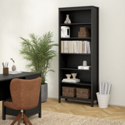 Furniture To Go Barcelona Bookcase With 5 Shelves In Black - thumbnail 5