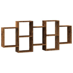 Berkfield Wall Shelf Old Wood 159X18X65 Cm Engineered Wood - thumbnail 2