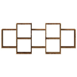 Berkfield Wall Shelf Old Wood 159X18X65 Cm Engineered Wood - thumbnail 4