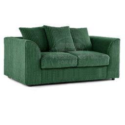 Furnishings For Less UK Luxor Jumbo Cord Green Fabric 3 + 2 Sofa Suite - thumbnail 4