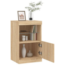 Berkfield Sideboard With Led Lights Sonoma Oak 41X37X67 Cm - thumbnail 5