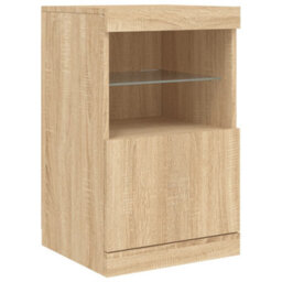 Berkfield Sideboard With Led Lights Sonoma Oak 41X37X67 Cm - thumbnail 3