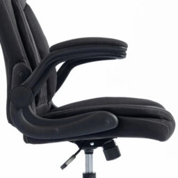 Executive Office Chair With Flip-Up Armrests Computer Desk Chair Black - thumbnail 6