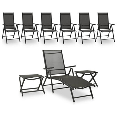 Berkfield 9 Piece Garden Lounge Set Black And Anthracite - image 1