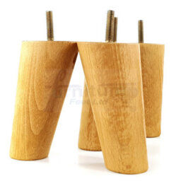 L&F Wood Legs Oak Washed 120mm High Set Of 4 Replacement Furniture Feet Settee Chairs Sofas Footstools M8 - thumbnail 4