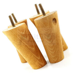 L&F Wood Legs Oak Washed 120mm High Set Of 4 Replacement Furniture Feet Settee Chairs Sofas Footstools M8 - thumbnail 3