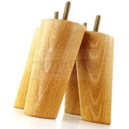 L&F Wood Legs Oak Washed 120mm High Set Of 4 Replacement Furniture Feet Settee Chairs Sofas Footstools M8 - thumbnail 1