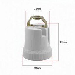 5 Pack Ceramic E27 Lamp Holder Heat Resistant Light Bulb Socket Base 250V 60W Ceiling Pendant Or Wall Light Fitting - thumbnail 3