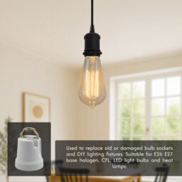 5 Pack Ceramic E27 Lamp Holder Heat Resistant Light Bulb Socket Base 250V 60W Ceiling Pendant Or Wall Light Fitting - thumbnail 5
