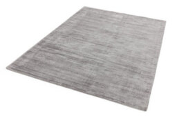 Modern Rug, Plain Bedroom Rug, Living Room Rug, Viscose Plain Rug, 7mm Silver Modern Classy Rug-160Cm X 230Cm - thumbnail 4