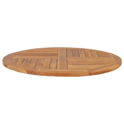 Walplus Table Top Solid Teak Wood Round 2.5 Cm 90 Cm - thumbnail 4