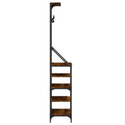 Walplus Clothes Rack With Shoe Storage Smoked Oak 70X34X184 Cm - thumbnail 5