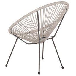 Beliani Set Of 2 Garden Chairs Acapulco Ii Pe Rattan Light Grey - thumbnail 7
