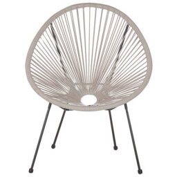 Beliani Set Of 2 Garden Chairs Acapulco Ii Pe Rattan Light Grey - thumbnail 6