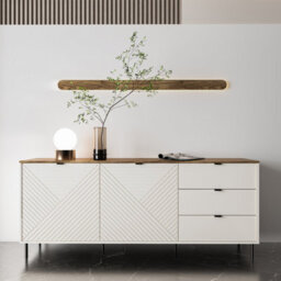Heze Furniture Evo 2 Door Wide Sideboard With Drawers Modern Textured Style - thumbnail 1