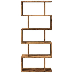 Berkfield Room Divider Bookcase 5-Tier Old Wood 70X24X161 Cm Engineered Wood - thumbnail 5