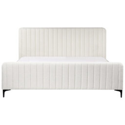 Beliani Bed Boucle Lunan 180 X 200 Cm (Eu Super King) Off-White - thumbnail 5