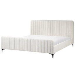 Beliani Bed Boucle Lunan 180 X 200 Cm (Eu Super King) Off-White - thumbnail 4