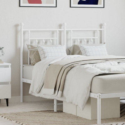 Berkfield Metal Headboard White 120 Cm - image 1
