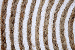 Second Nature Online Chakkar Pale Stripe Oval Jute Beige Hall Rug / 75 Cm X 120 Cm - thumbnail 5
