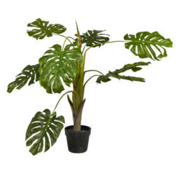 Urbn-Living Urbnliving 110Cm Large Artificial Realistic Plant Monstera Deliciosa Potted Tree Décor