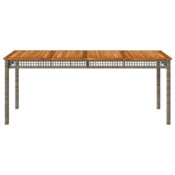 Walplus Garden Table Grey 180X90X75 Cm Poly Rattan Acacia Wood - thumbnail 4