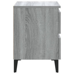 Berkfield Bed Cabinets With Metal Legs 2 Pcs Grey Sonoma 40X35X50 Cm - thumbnail 5
