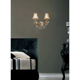 Luminosa Lighting Luminosa Nydia Wall Lamp 2 Light E14 French Gold/crystal - thumbnail 3