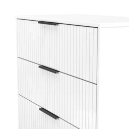 Imola Ready Assembled Matt White No Effect 4 Drawer Chest (H)1063mm (W)766mm (D)395mm - thumbnail 3