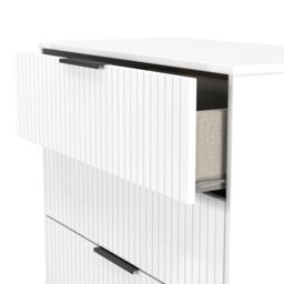 Imola Ready Assembled Matt White No Effect 4 Drawer Chest (H)1063mm (W)766mm (D)395mm - thumbnail 4