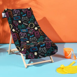 OHS Gaming Kids Towel Bath Quick Dry Summer Travel Microfibre Absorbent Swim Holiday - thumbnail 1