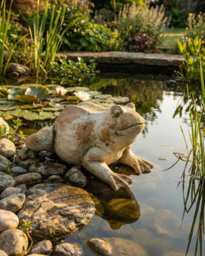 Beliani Garden Figurine Carapelle Frog Beige - thumbnail 2