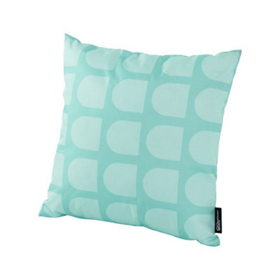Hayward 50 X 50Cm Outdoor Cushion, Minty Geometric Classic Square Design, Shower-Resistant Square Cushion For Garden & Patio - image 1