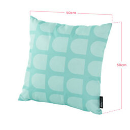 Hayward 50 X 50Cm Outdoor Cushion, Minty Geometric Classic Square Design, Shower-Resistant Square Cushion For Garden & Patio - thumbnail 2