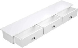 3 Drawer Wall Mounted Storage Cabinet With Floating Wooden Shelf