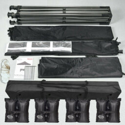 Mcc Direct Maximus 3X3 Heavy Duty Pop Up Black Gazebo With Sides - thumbnail 3