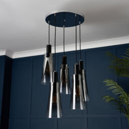 Litecraft Visconte Atrani Black Ombre 5 Light Cascading Pendant - thumbnail 3