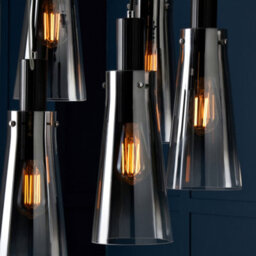 Litecraft Visconte Atrani Black Ombre 5 Light Cascading Pendant - thumbnail 4