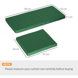 Outsunny 3Pcs Rattan Garden Seat Cushions Pads For Patio Furniture Green - thumbnail 3