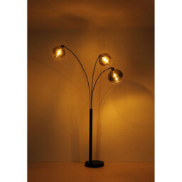 Luminosa Lighting Luminosa Newcastle Bar Pendant Ceiling Light Matt Black Smoke Glass Shade 3X E27 - thumbnail 5