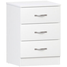 Lassic Vida Designs Riano 4 Piece Bedroom Set (3 Drawer Bedside Chest, 5 Drawer Chest, 2 Door Wardrobe) White (5) - thumbnail 1