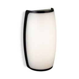 Luminosa Lighting Luminosa Apollo Led Resin Wall Light Black With White Polycarbonate Diffuser Ip54