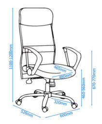 Alphason Orlando Mesh Office Chair With Wheels In Grey - thumbnail 5