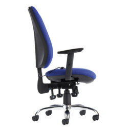 Xample Senza Ergonomic Asynchro Task Chair Blue Adjustable Lumbar Support High Back Gas Lift Heavy Duty Office Chair - thumbnail 3