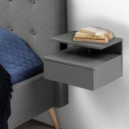 Furniture To Go Ashlan Bedside Table With 1 Drawer In Grey - thumbnail 5