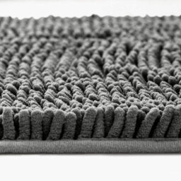 Ameha Grey Chenille Mat 40X60Cm, Extra Soft, Non-Slip, Absorbent Bath Rug & Doormat - thumbnail 2