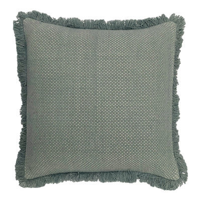 Furn. Sienna 100% Cotton Fringed Polyester Filled Cushion - image 1